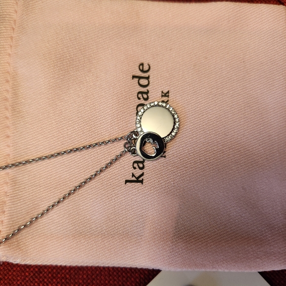 Kate Spade Pave Spade Pendant Necklace | Silver CZ | NWT - Picture 6 of 6